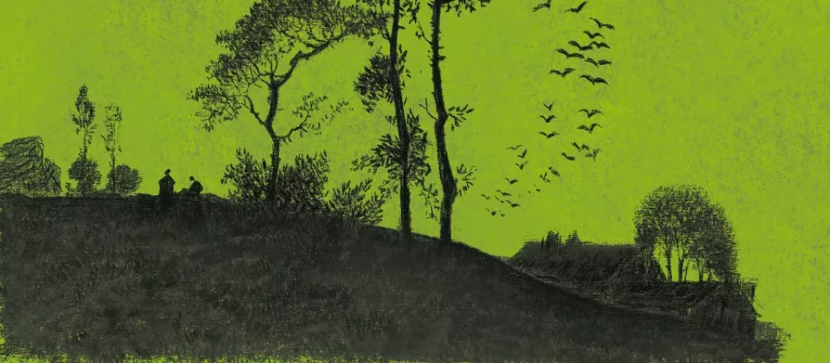 Detalle de cubierta de 'La cinta verde'