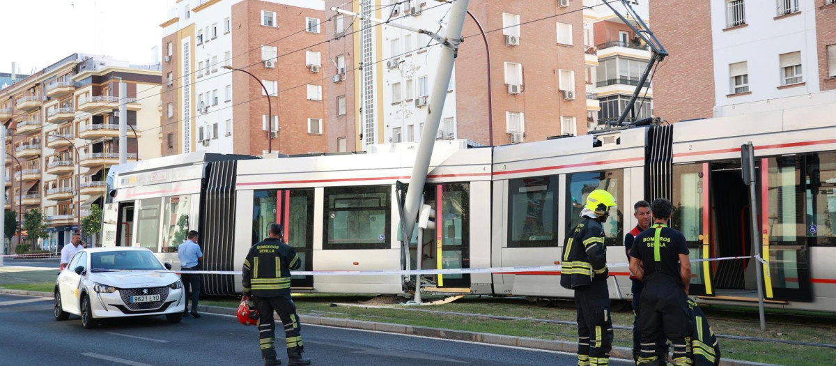 Accidente del tranvía en la avenida San Francisco Javier