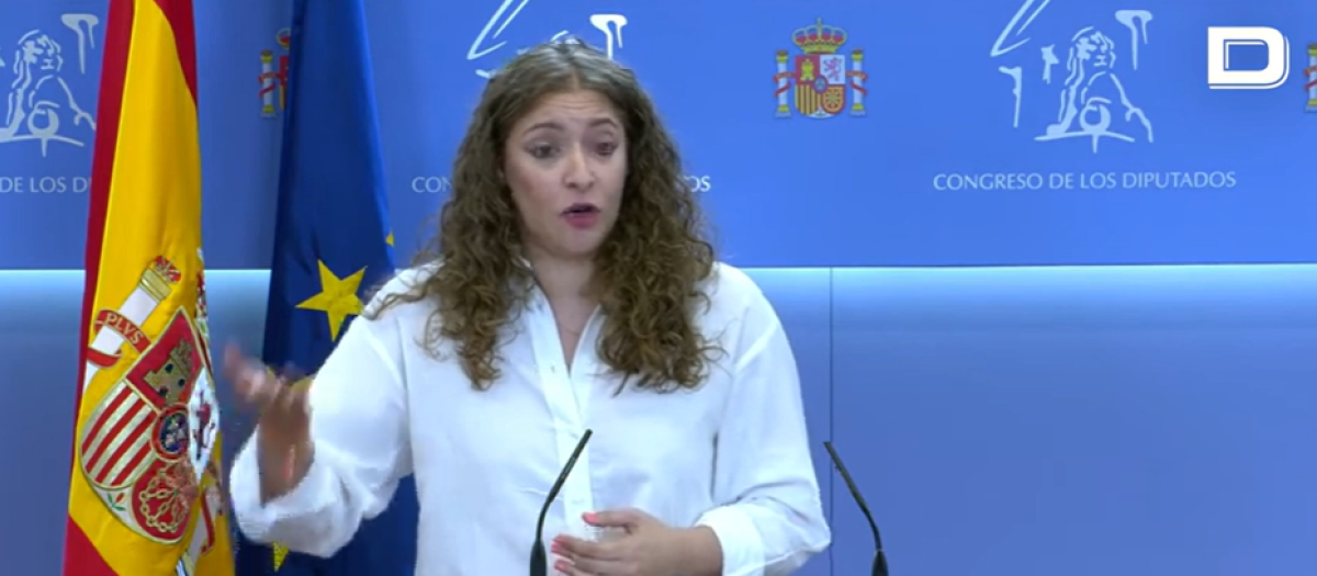 Esther Muñoz, en la rueda de prensa