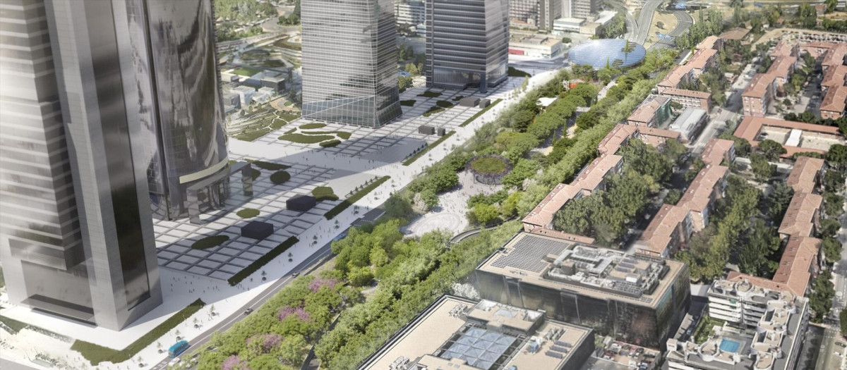 Recreación del futuro Parque Castellana.
