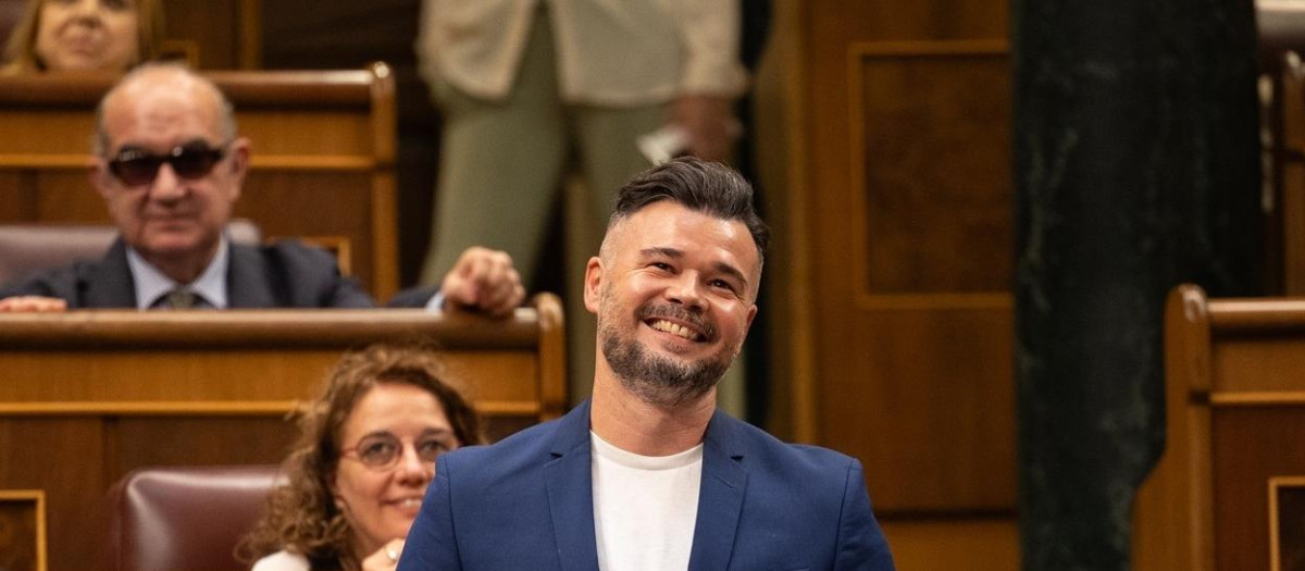 El portavoz de ERC en el Congreso, Gabriel Rufián, hace unos días