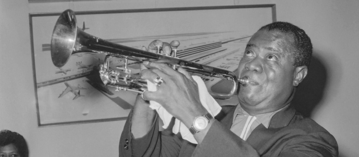 Louis Armstrong en 1960 en París