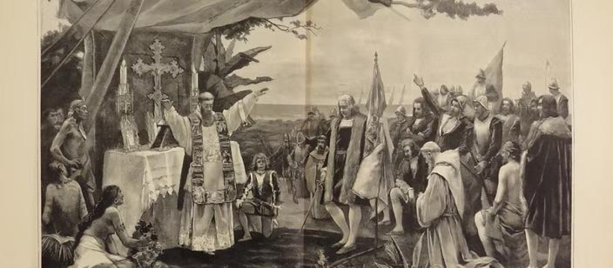 La primera misa en América