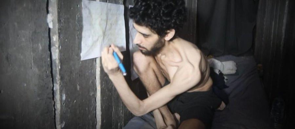 Evyatar David, rehén israelí en manos de Hamás en Gaza