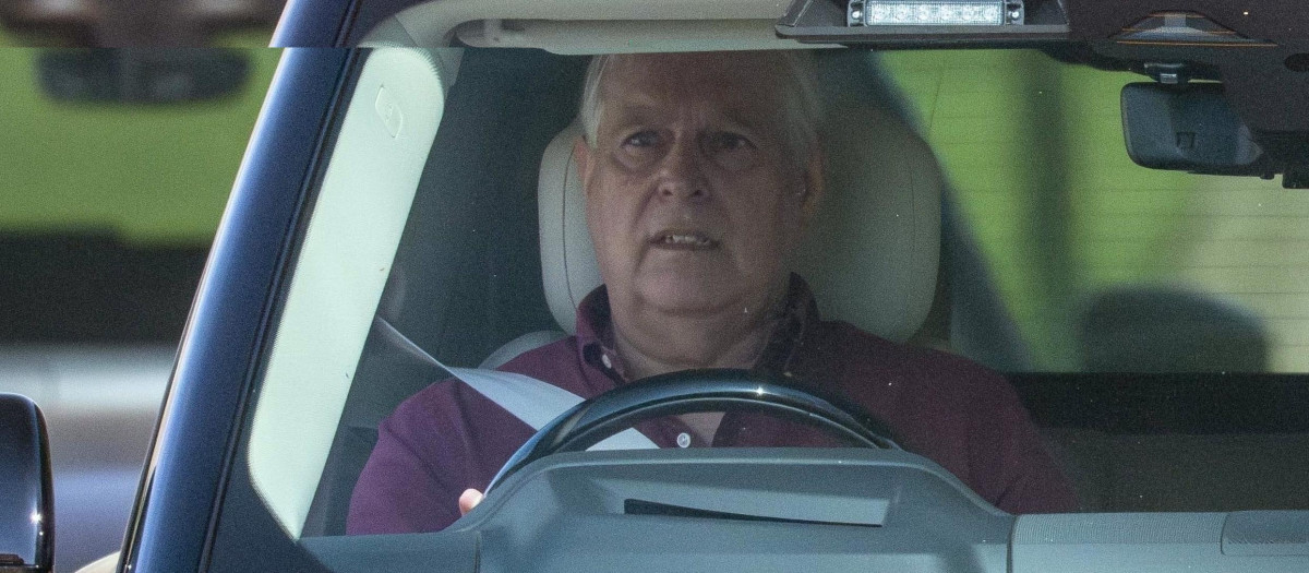 Prince Andrew, rides in Windsor