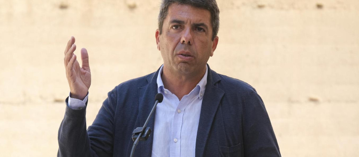 Imagen tomada este lunes de Carlos Mazón en Elche