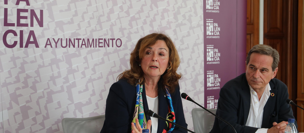 La exconcejal de Vox Sonia Lalanda y el único edil del partido en Palencia, Emilio Polo