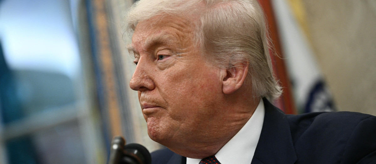 El presidente de Estados Unidos, Donald Trump, habla en el Despacho Oval de la Casa Blanca