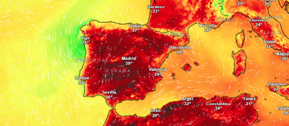 Tiempo del jueves 7 de agosto