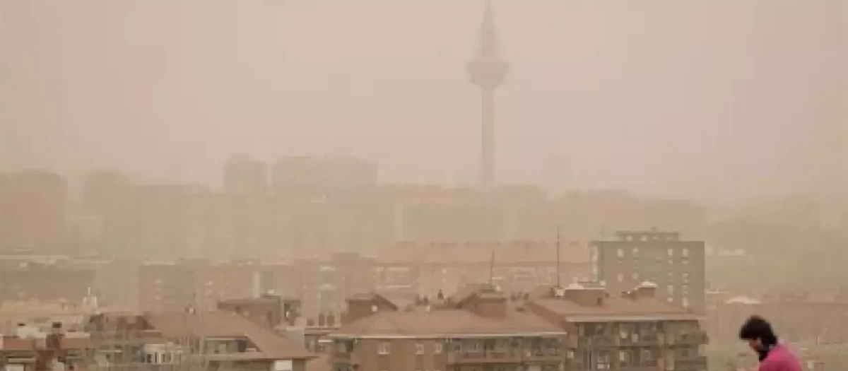 Calima sobre Madrid.