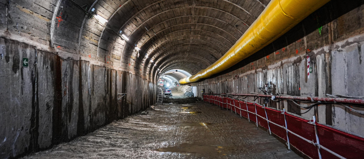 Interior del túnel de la Línea 11 de Metro de Madrid