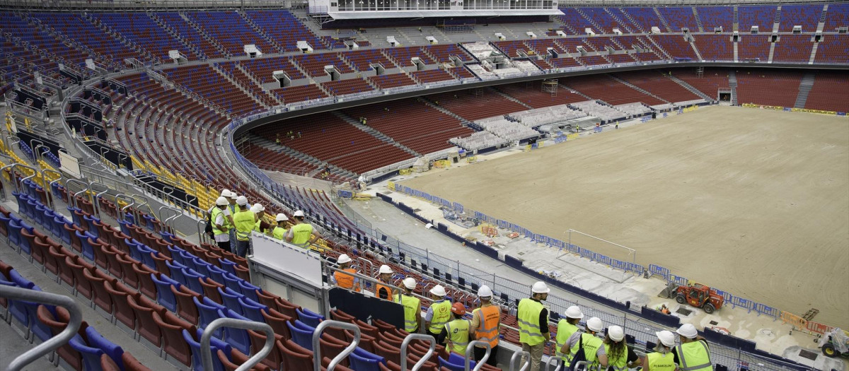 Estado de las obras en el Spotify Camp Nou a 28 de julio de 2025