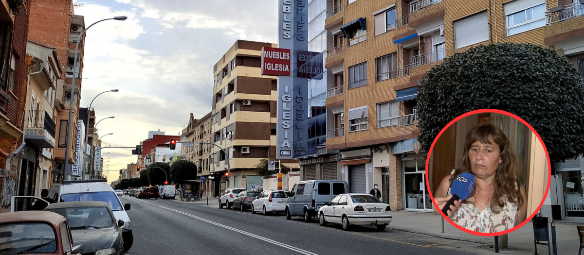 Montaje con una imagen de Rosa Moreno, afectada por la okupación en la localidad de Benetússer, Valencia