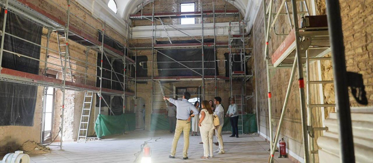 Trabajos de restauración en el Alcázar de los Reyes Cristianos de Córdoba
