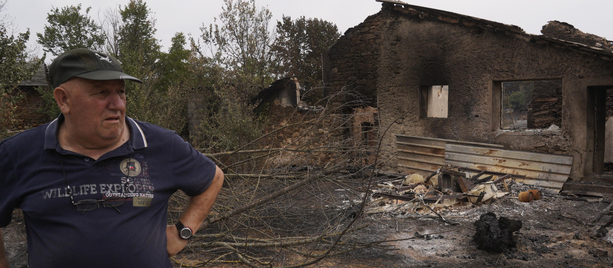 Efectos del incendio en Las Médulas (León)