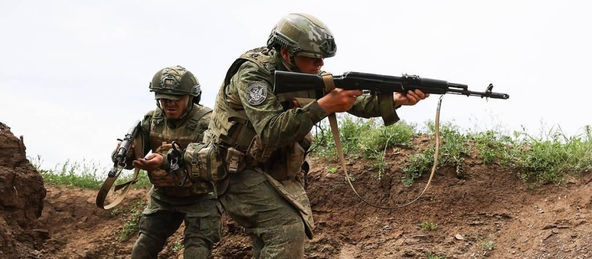 Soldados rusos en operaciones de combate en Ucrania