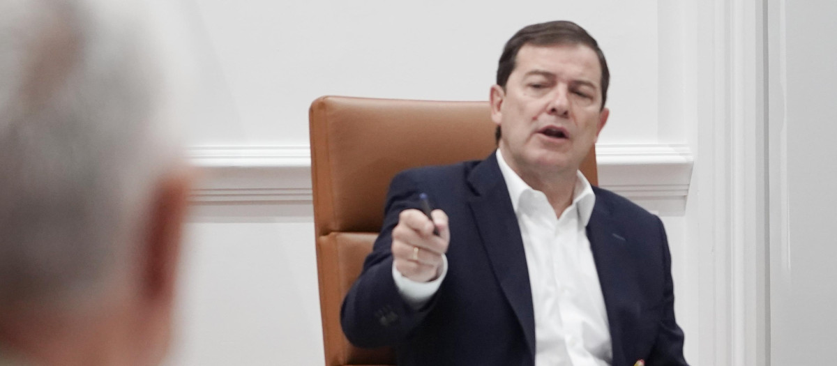 El presidente de la Junta de Castilla y León, Alfonso Fernández Mañueco