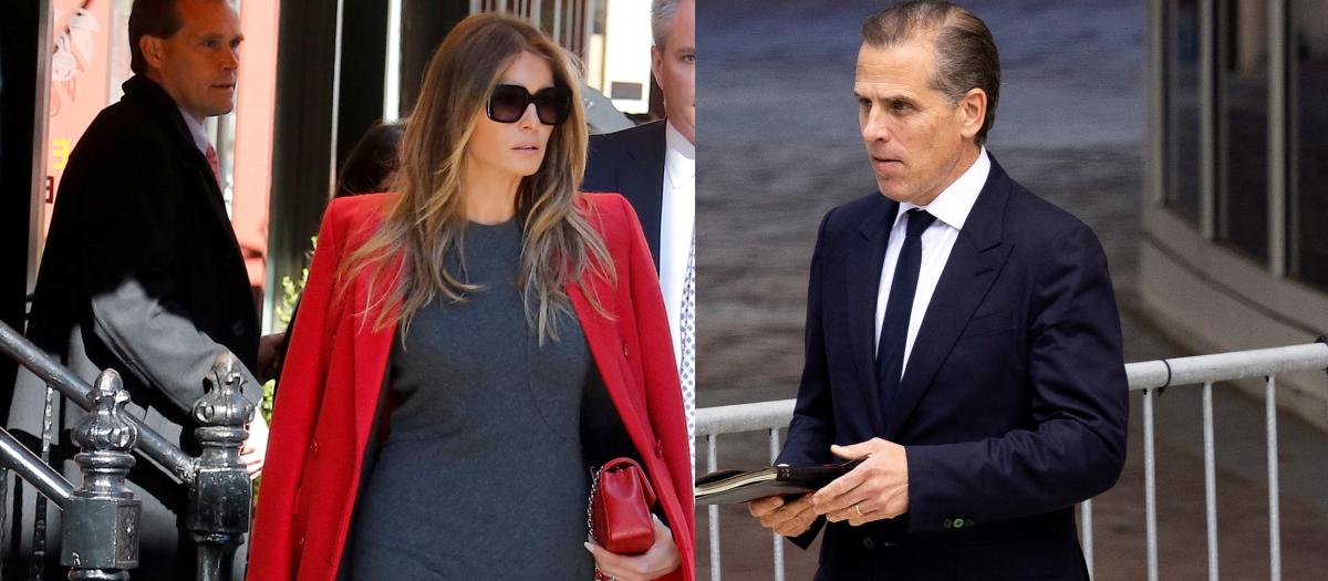 Melania Trump, primera dama de los EE.UU. y Hunter Biden, hijo del expresidente Biden