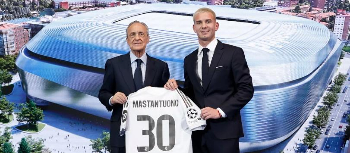 Franco Mastantuono llevará el dorsal '30' en el Real Madrid