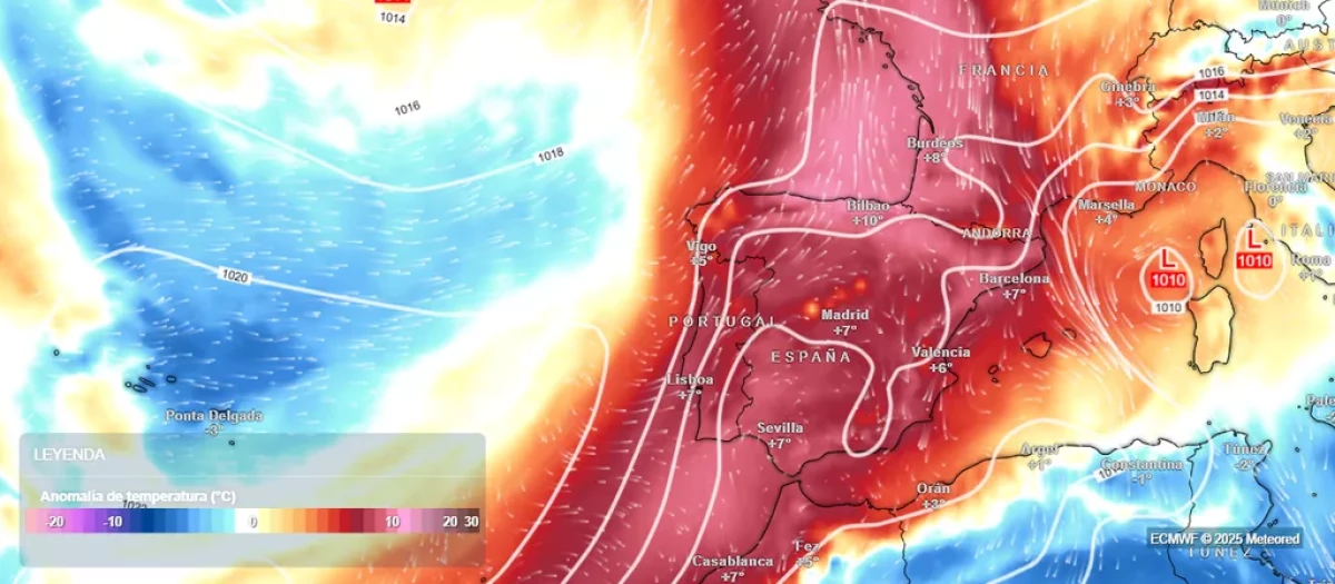 Mapa de calor en España