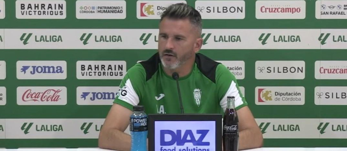 Iván Ania, en la previa del duelo en Gijón