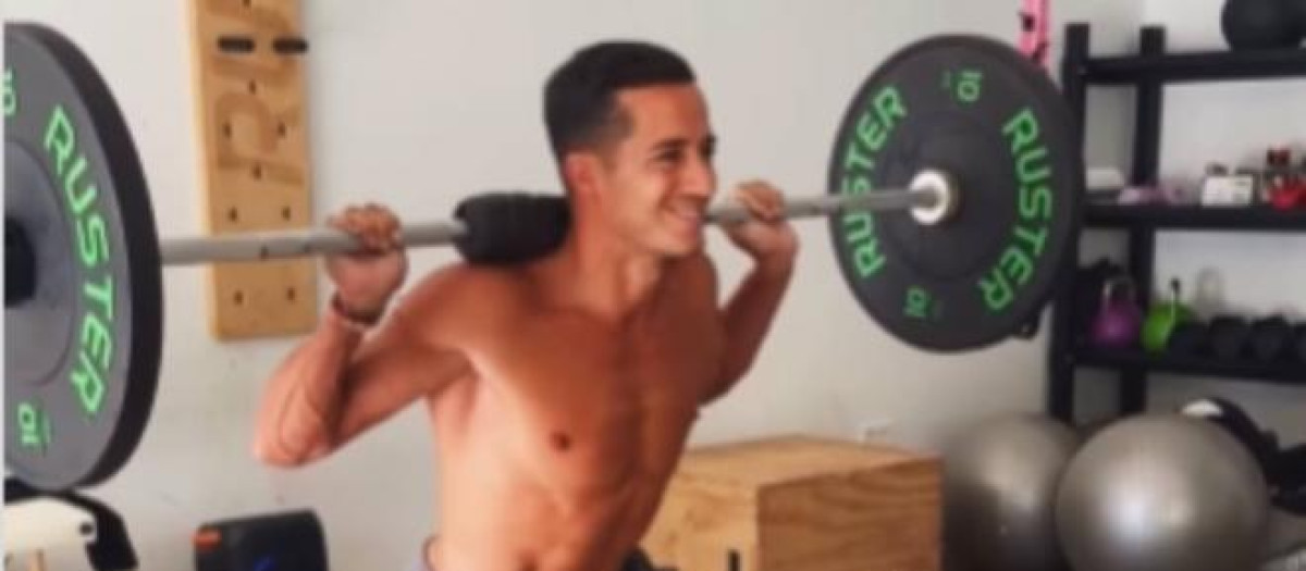 Lucas Vázquez entrenándose durante este verano