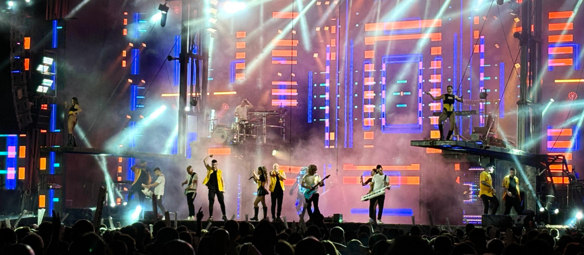 Imagen de una actuación de la Orquesta Panorama en un municipio de Valencia.