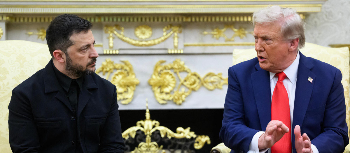 Trump junto a Zelenski este lunes en la Casa Blanca