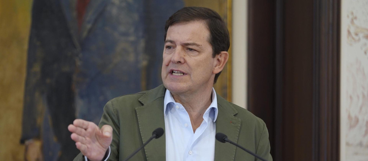 El presidente de la Junta de Castilla y León, Alfonso Fernández Mañueco