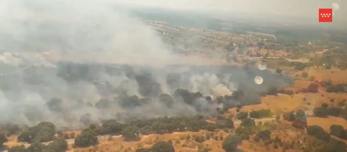 Incendio entre Méntrida (Toledo) y Aldea del Fresno (Madrid)