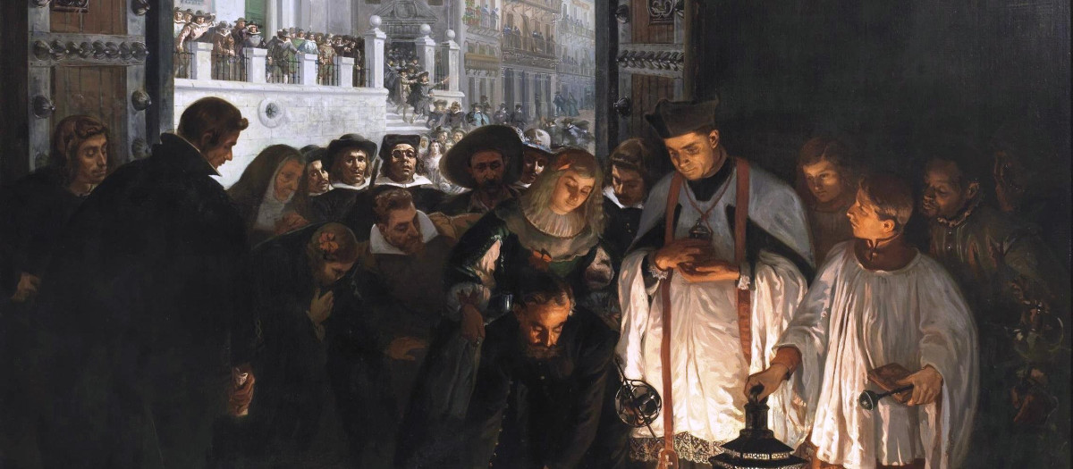 Óleo 'La muerte del conde de Villamediana', de Manuel Castellano