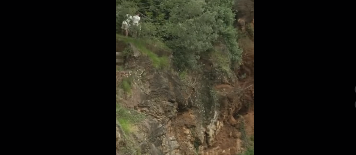 Instante en el que una familia se ha colado en el recinto de lobos de Cabárceno y es grabado por un tiktokerr