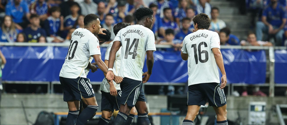Los jugadores del Real Madrid en Oviedo
