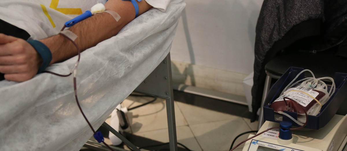 Imagen de archivo de una donación de sangre