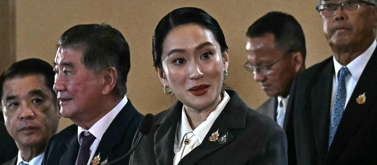 La primera ministra destituida de Tailandia, Paetongtarn Shinawatra, en Bangkok