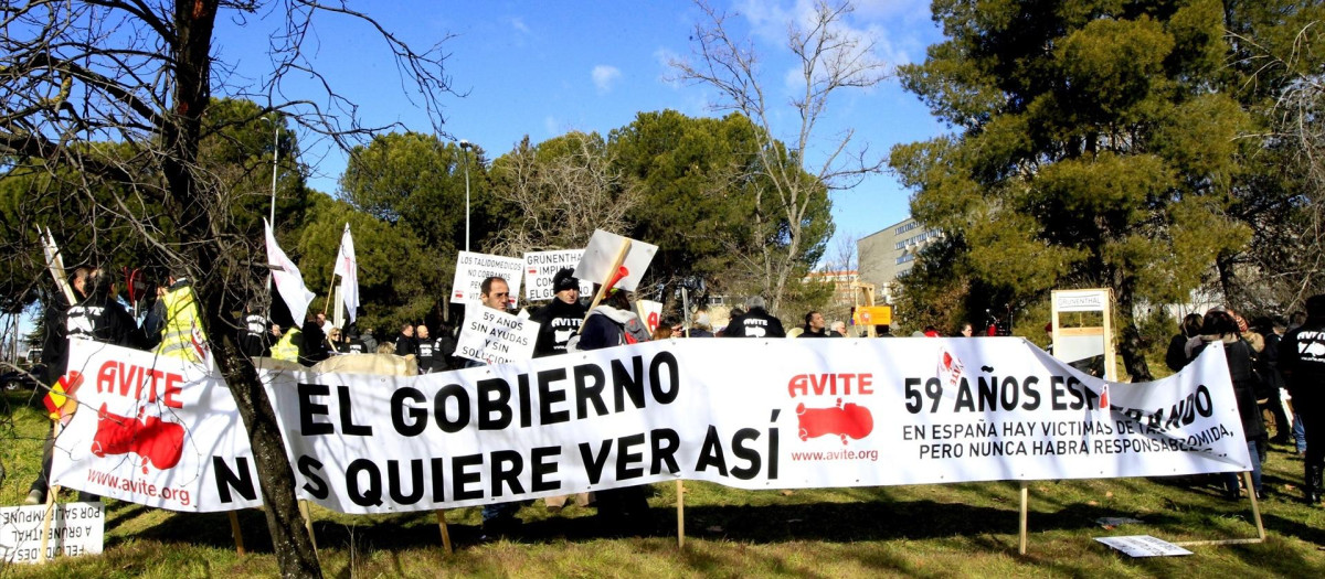Manifestación de los afectados por la talidomida