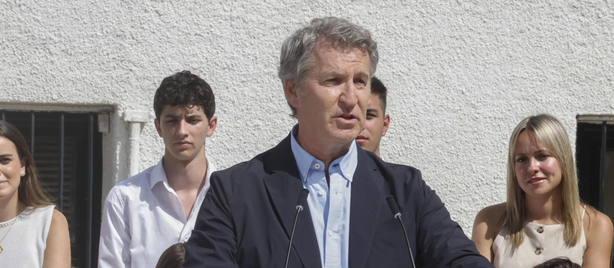 El líder del Partido Popular, Alberto Núñez Feijóo