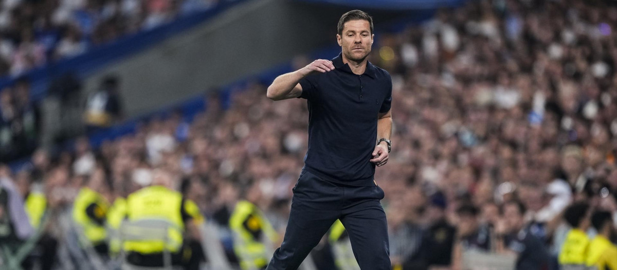 Xabi Alonso, en un partido en el Bernabéu