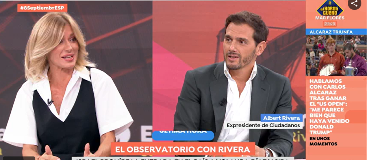 Susanna Griso y Albert Rivera, en Espejo Público