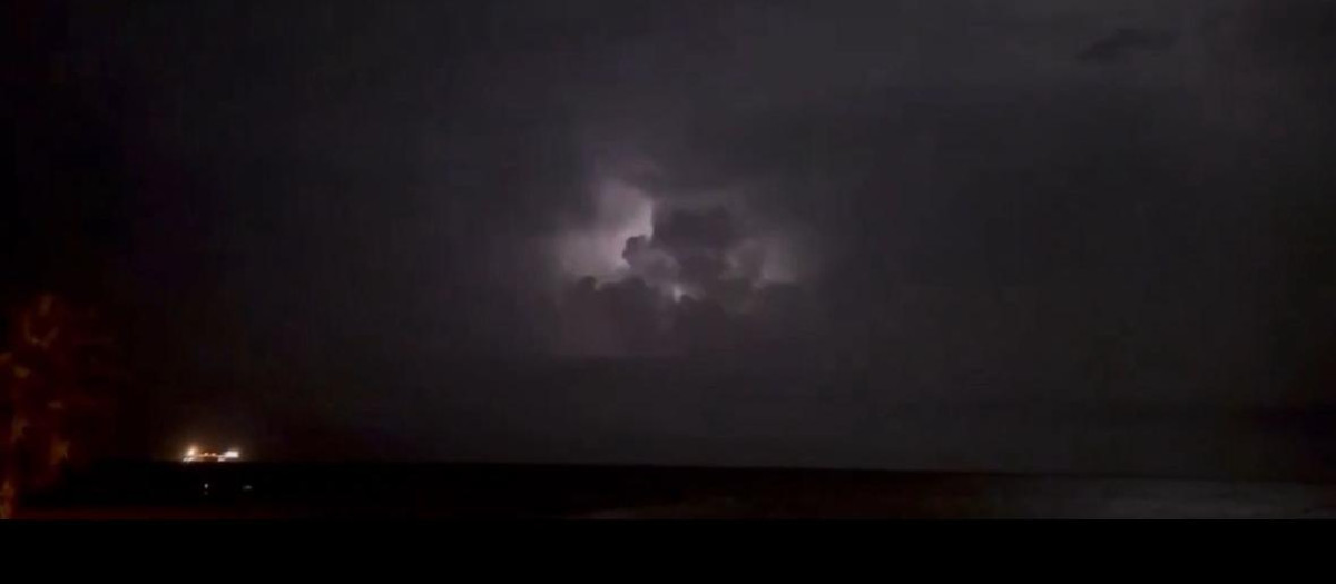 Imagen del temporal de este lunes en la Comunidad Valenciana