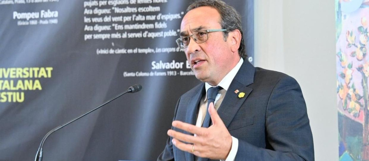 El presidente del Parlament, Josep Rull, en agosto