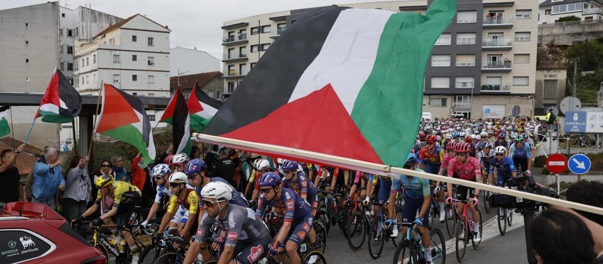 Protestas propalestinas en la 16ª etapa de La Vuelta a España