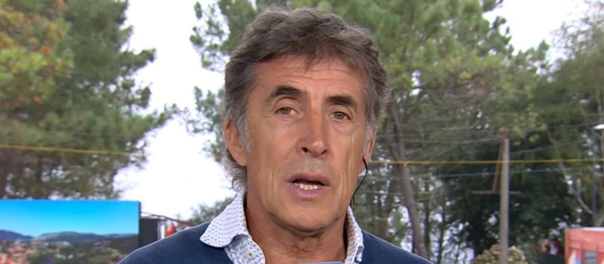 Pedro Delgado, comentarista de TVE en la Vuelta a España
