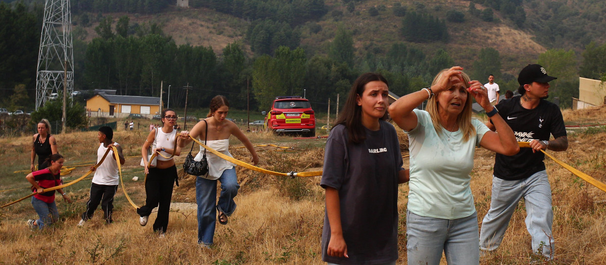 Incendio en Molinaseca (León)