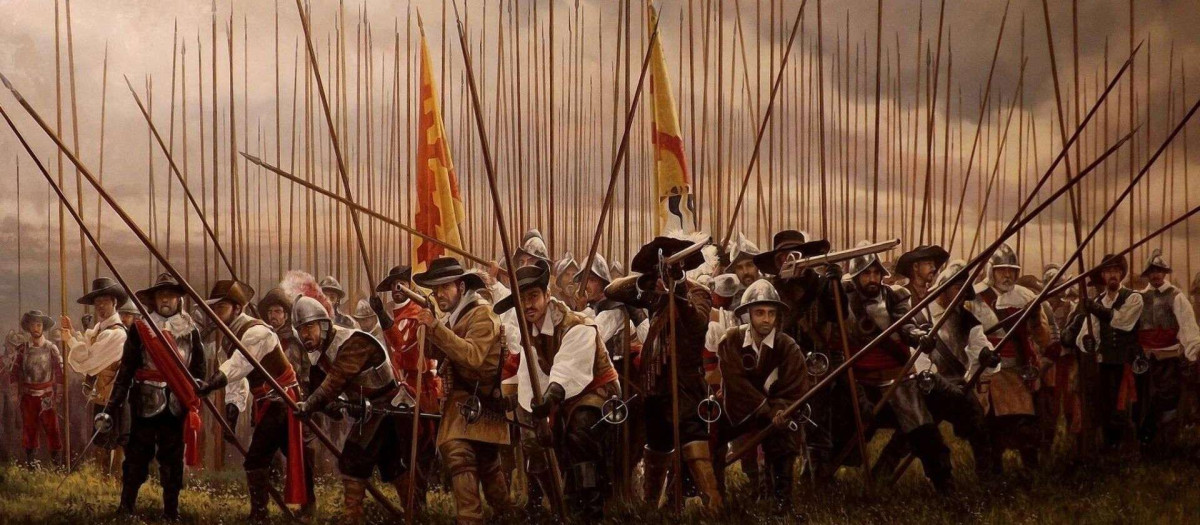 'Los Tercios en Albuch', cuadro del pintor José Ferré Clauzel
