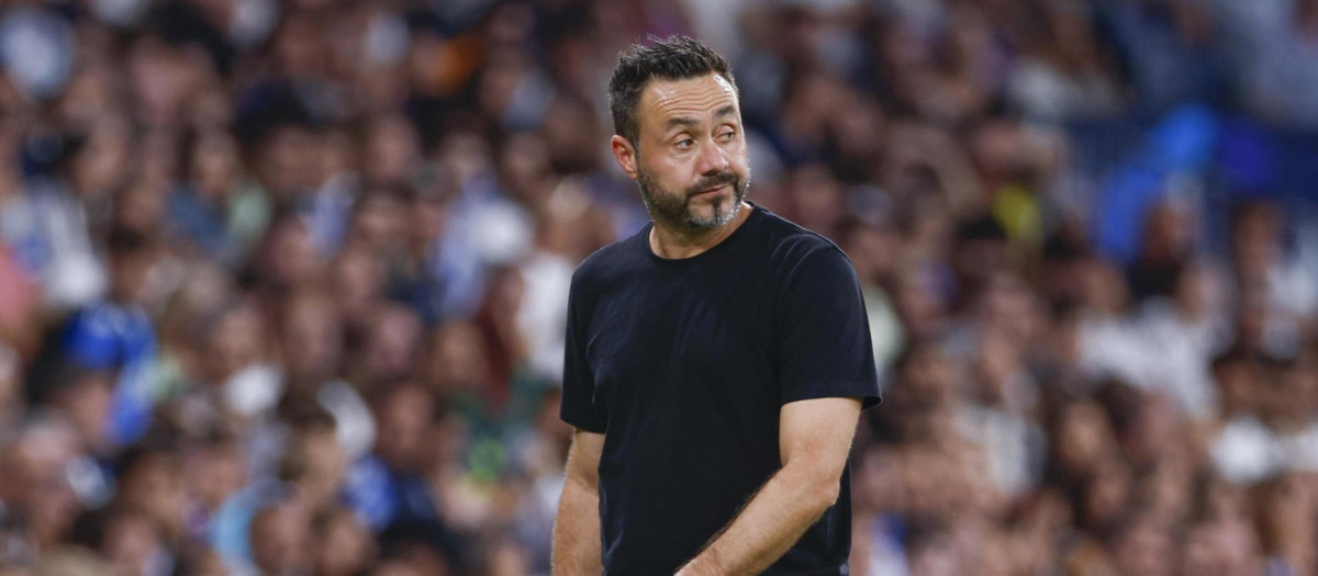 Roberto de Zerbi, entrenador del Marsella en el Bernabéu
