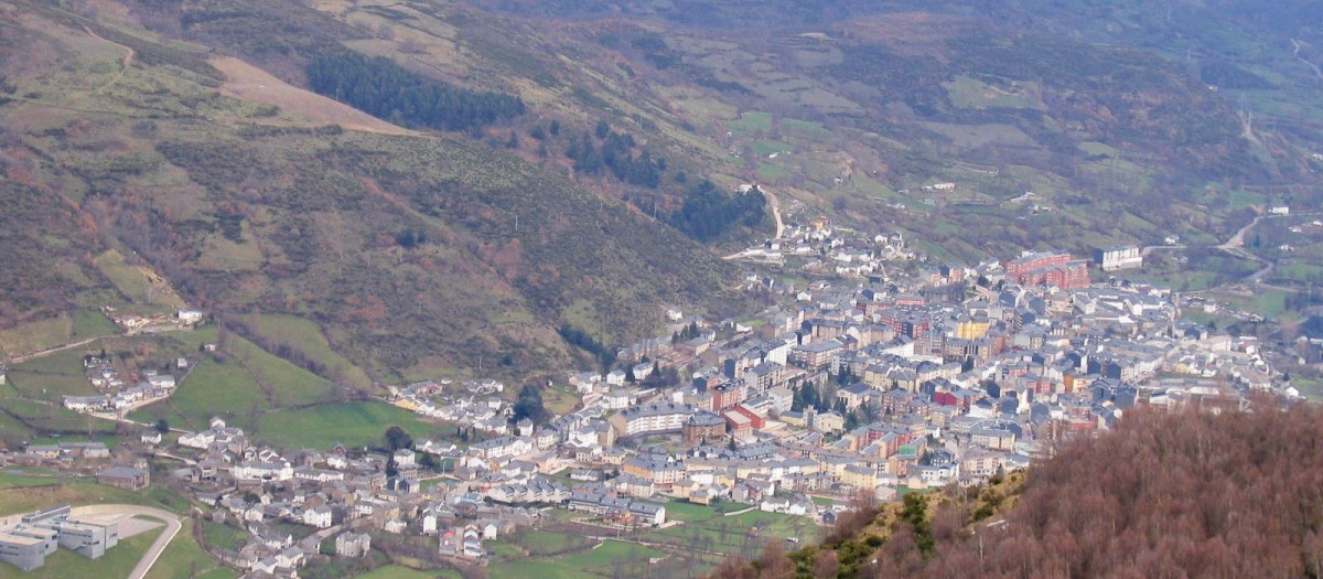 Vista de Villablino, en León