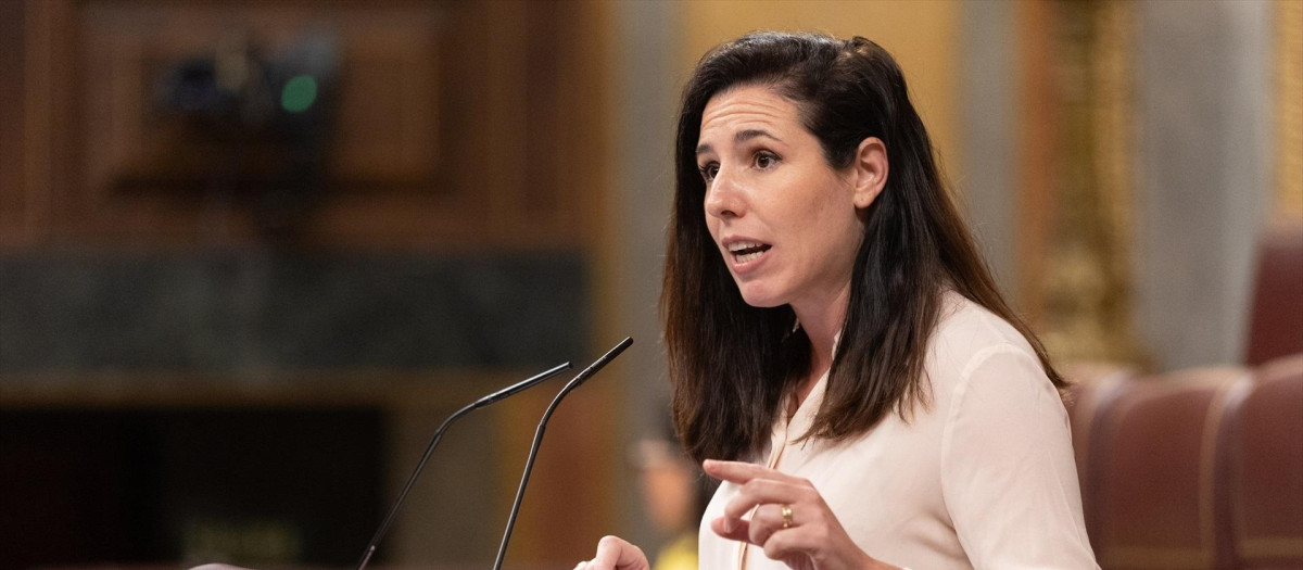 La diputada de Vox, Rocío de Meer, durante una sesión plenaria extraordinaria en el Congreso