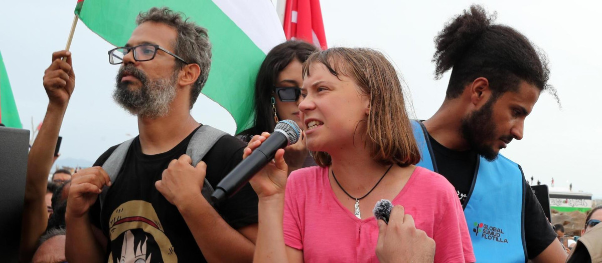 Greta Thunberg está a bordo de la Flotilla de la Libertad