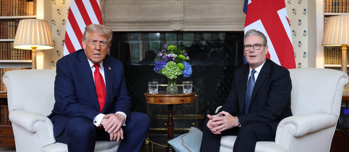 El presidente de Estados Unidos, Donald Trump, y el primer ministro británico, Keir Starmer